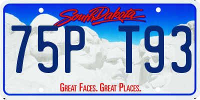 SD license plate 75PT93