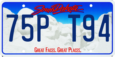 SD license plate 75PT94
