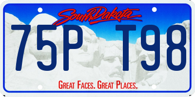 SD license plate 75PT98