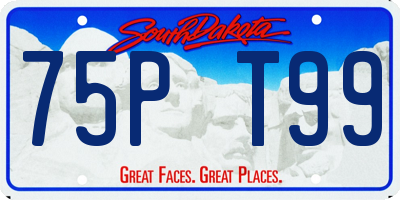 SD license plate 75PT99