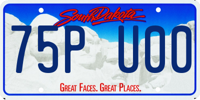 SD license plate 75PU00