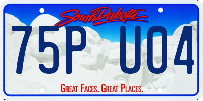 SD license plate 75PU04