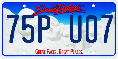 SD license plate 75PU07