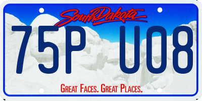 SD license plate 75PU08