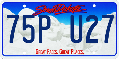 SD license plate 75PU27