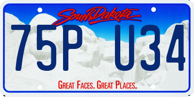 SD license plate 75PU34