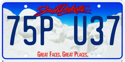 SD license plate 75PU37