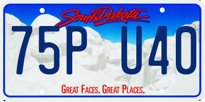 SD license plate 75PU40