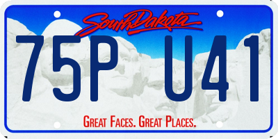 SD license plate 75PU41