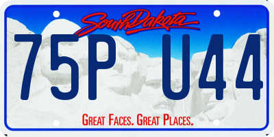 SD license plate 75PU44