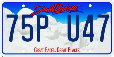 SD license plate 75PU47