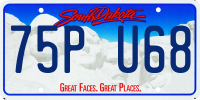 SD license plate 75PU68