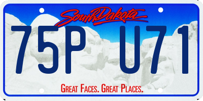SD license plate 75PU71