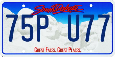 SD license plate 75PU77