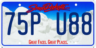SD license plate 75PU88