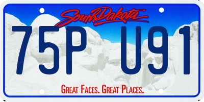 SD license plate 75PU91