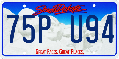 SD license plate 75PU94