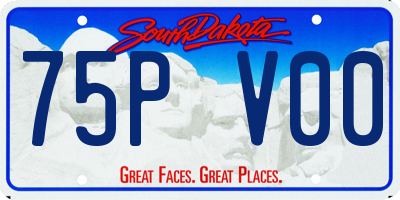SD license plate 75PV00