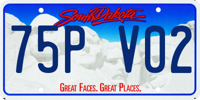 SD license plate 75PV02