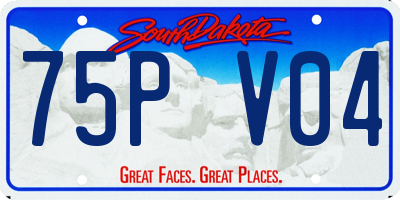 SD license plate 75PV04