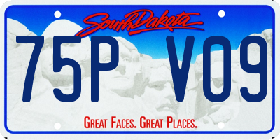 SD license plate 75PV09