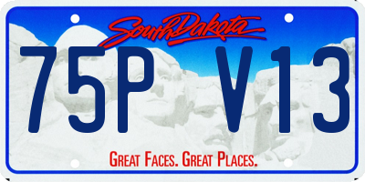 SD license plate 75PV13