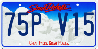 SD license plate 75PV15