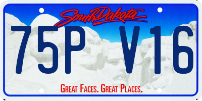 SD license plate 75PV16