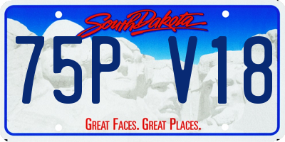 SD license plate 75PV18