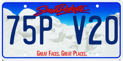 SD license plate 75PV20