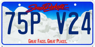 SD license plate 75PV24