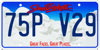 SD license plate 75PV29