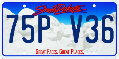 SD license plate 75PV36