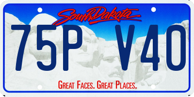 SD license plate 75PV40