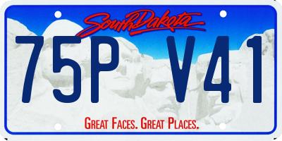 SD license plate 75PV41