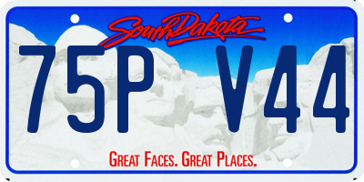 SD license plate 75PV44
