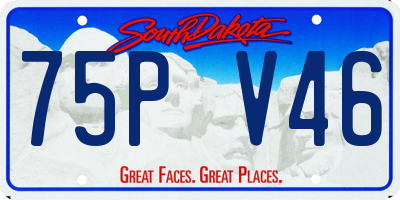 SD license plate 75PV46