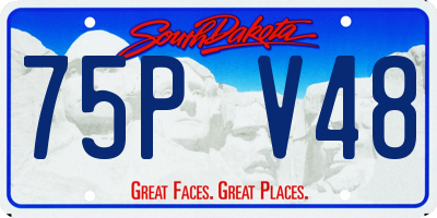 SD license plate 75PV48