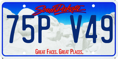 SD license plate 75PV49