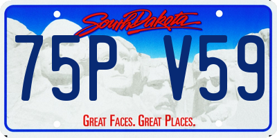 SD license plate 75PV59