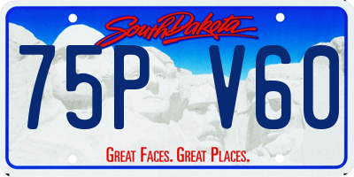 SD license plate 75PV60