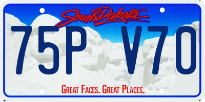 SD license plate 75PV70