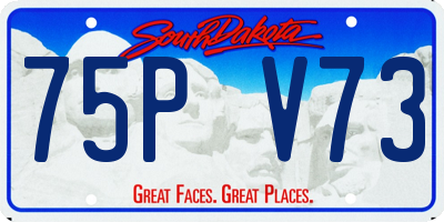 SD license plate 75PV73