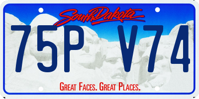 SD license plate 75PV74