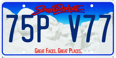 SD license plate 75PV77