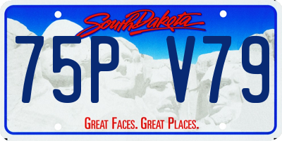 SD license plate 75PV79