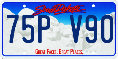 SD license plate 75PV90