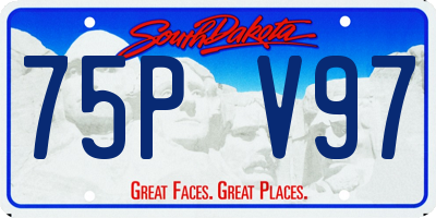SD license plate 75PV97