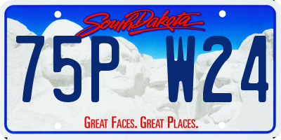 SD license plate 75PW24