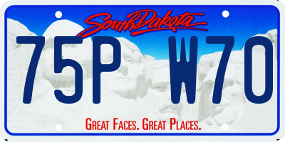 SD license plate 75PW70